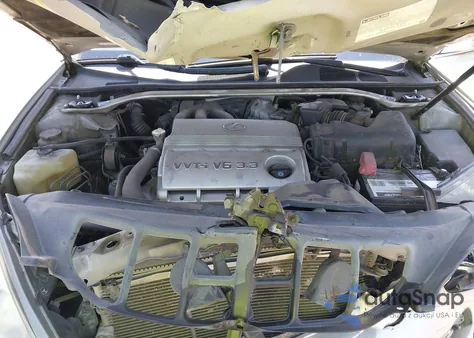 2004 Lexus Es 330 z USA, uszkodzony, nr VIN JTHBA30G545049254